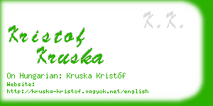 kristof kruska business card